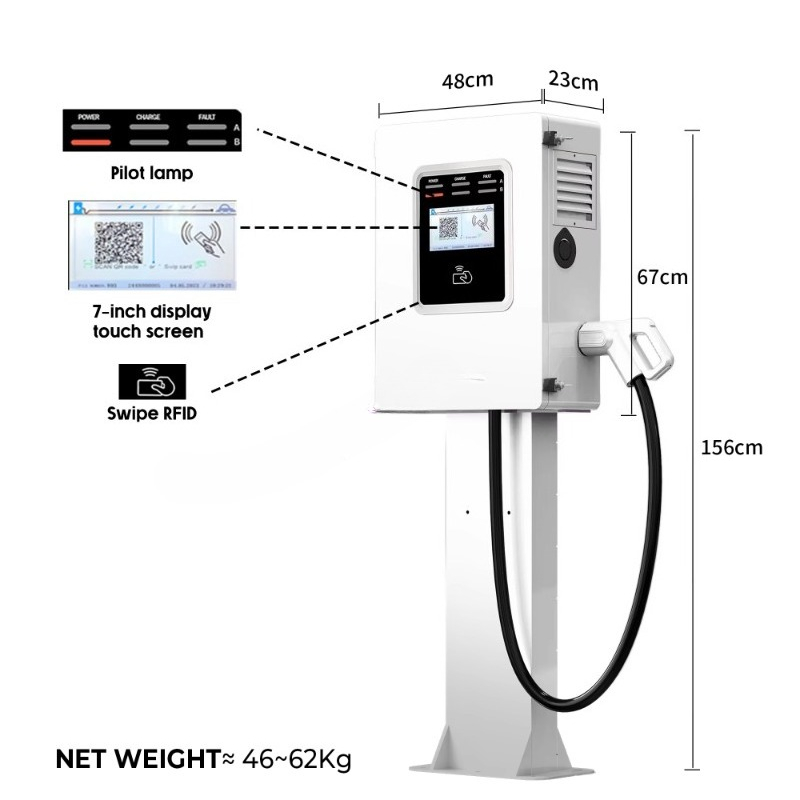 OEM 20kw 30kw 40kw Wallbox RFI - огляд і ціна Dc Fast Charger 30Kw Wallbox Commercial
