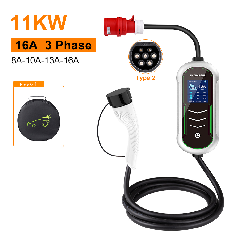 IPENGEN 11KW EV Portable Charg - огляд і ціна Portable Ev Charger 32A Type 2 Cee Plug