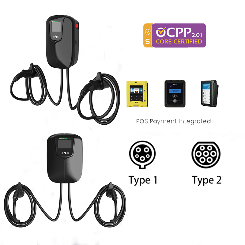 Commercial Dual Gun AC EV Char - огляд і ціна 22Kw Wallbox Type 2 Ocpp Rfid